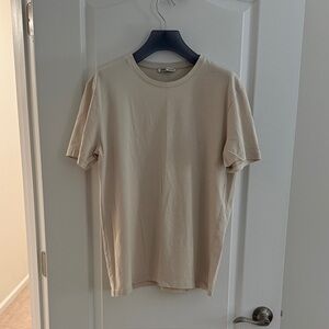 Zara Beige Short Sleeve Tee